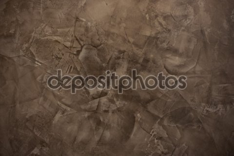 Brown decorative plaster wall