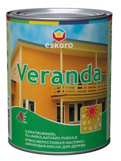 Фарба олійно-акрилова для деревини Eskaro Veranda база TR 0,95л